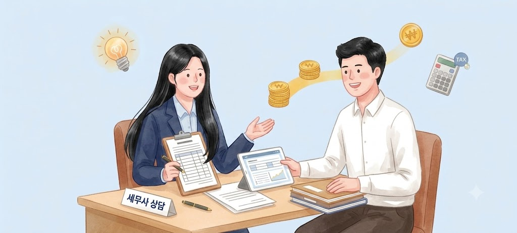 세무사 상담 일러스트